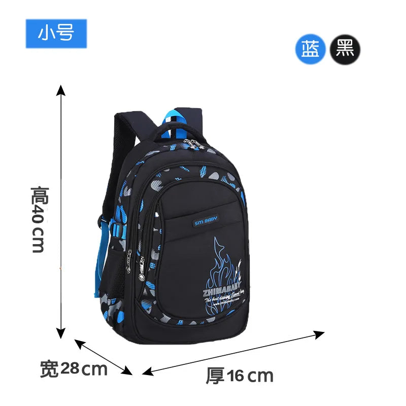 SOATIM Kids School Backpack — Large Waterproof Book Bag for Boys