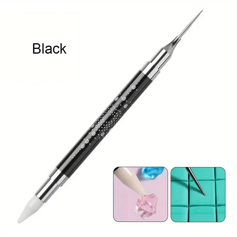 TaoTips Double End Nail Art Dotting Pen — DIY Manicure & Rhinestone Picker
