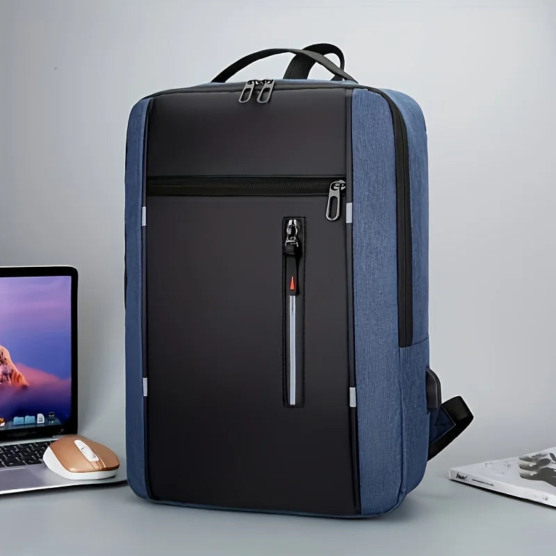 Professional Laptop Backpack — Water Resistant Oxford Travel Rucksack