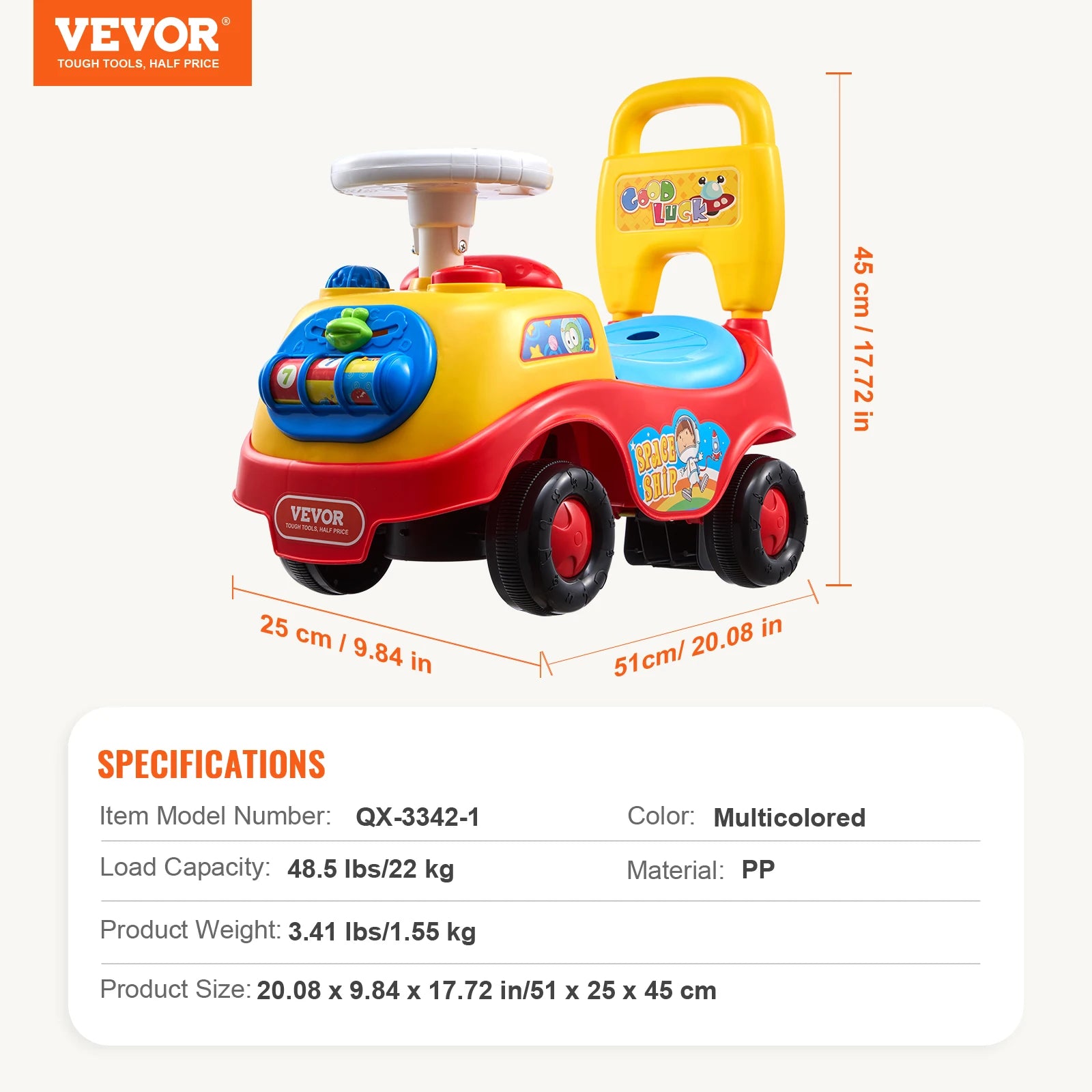 SucceBuy Toddler Ride On Push Car — Sit to Stand Toy with Music