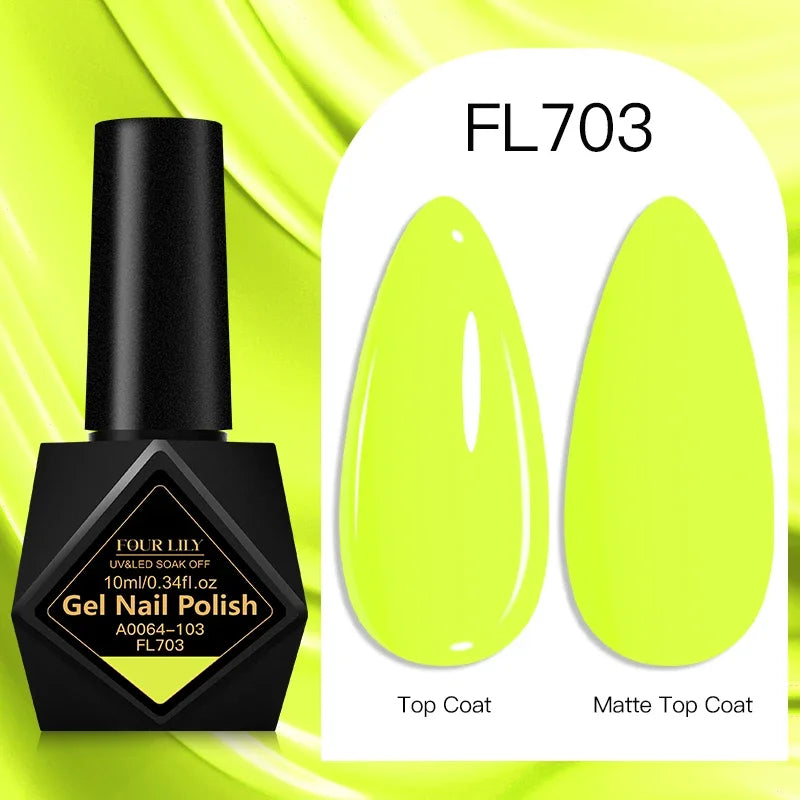Four Lily Gel Nail Polish — Long Lasting Semi-Permanent Manicure Set