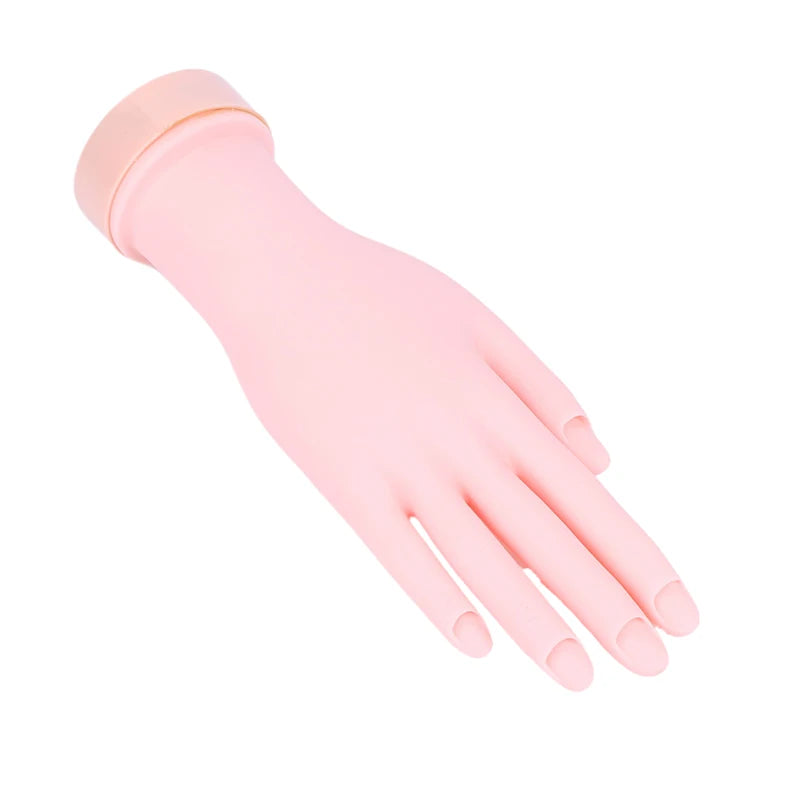 Silicone Nail Art Practice Hand — Realistic Manicure Training Tool