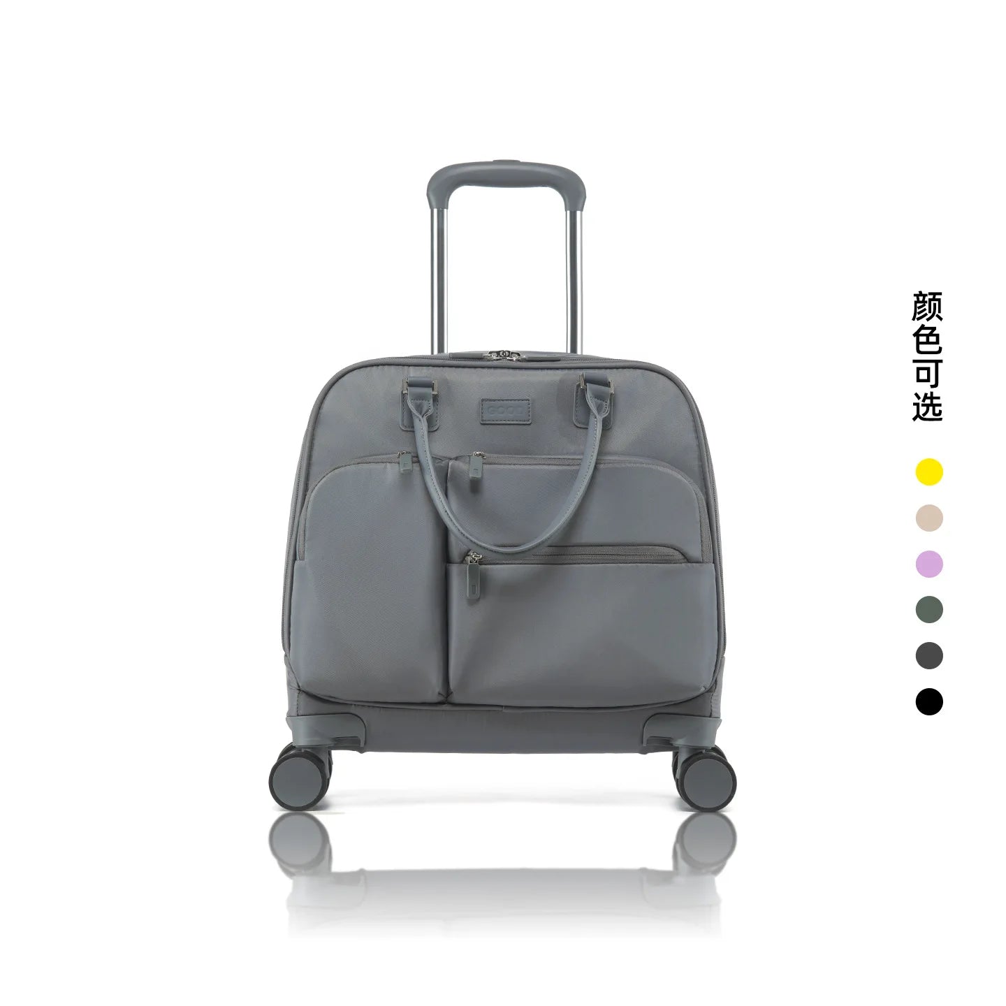 18 Inch Rolling Laptop Carry-On — Waterproof Business Travel Trolley Bag