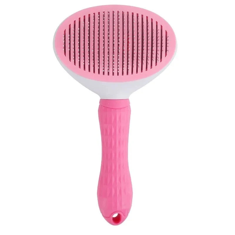 Self-Cleaning Pet Grooming Brush — De-matting Comb for Dogs and Cats