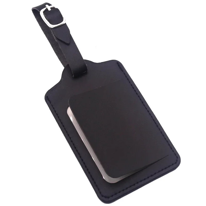 eTya Leather Luggage Tag — Durable Suitcase ID Holder for Travel