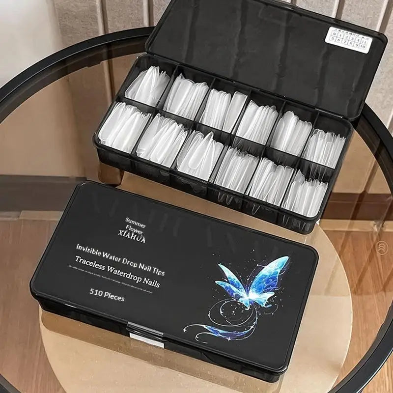 Full Cover Fake Nail Tips — Professional Press On Manicure Set