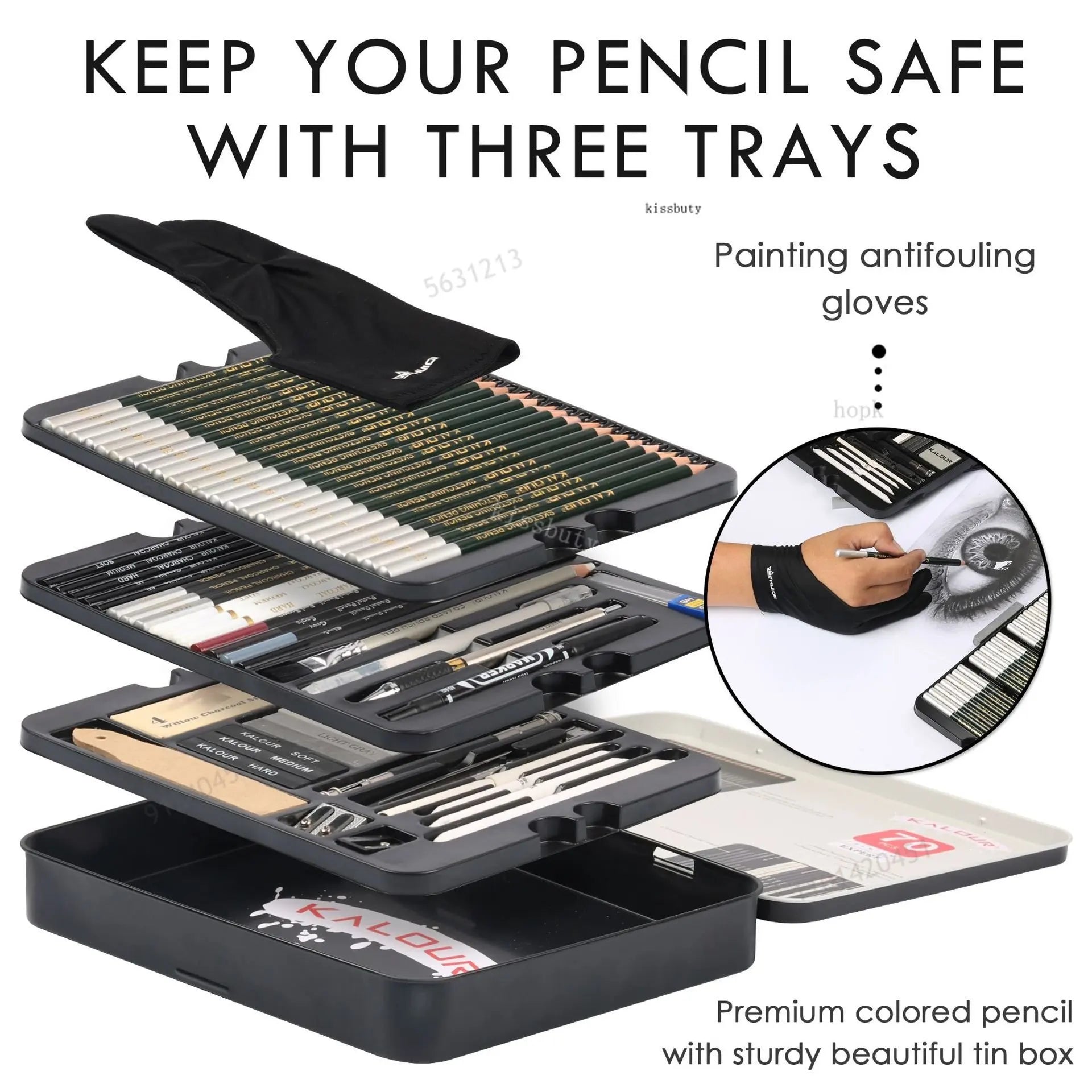 Art Supply Kit — Professional Sketch Pencil Set, kissbuty