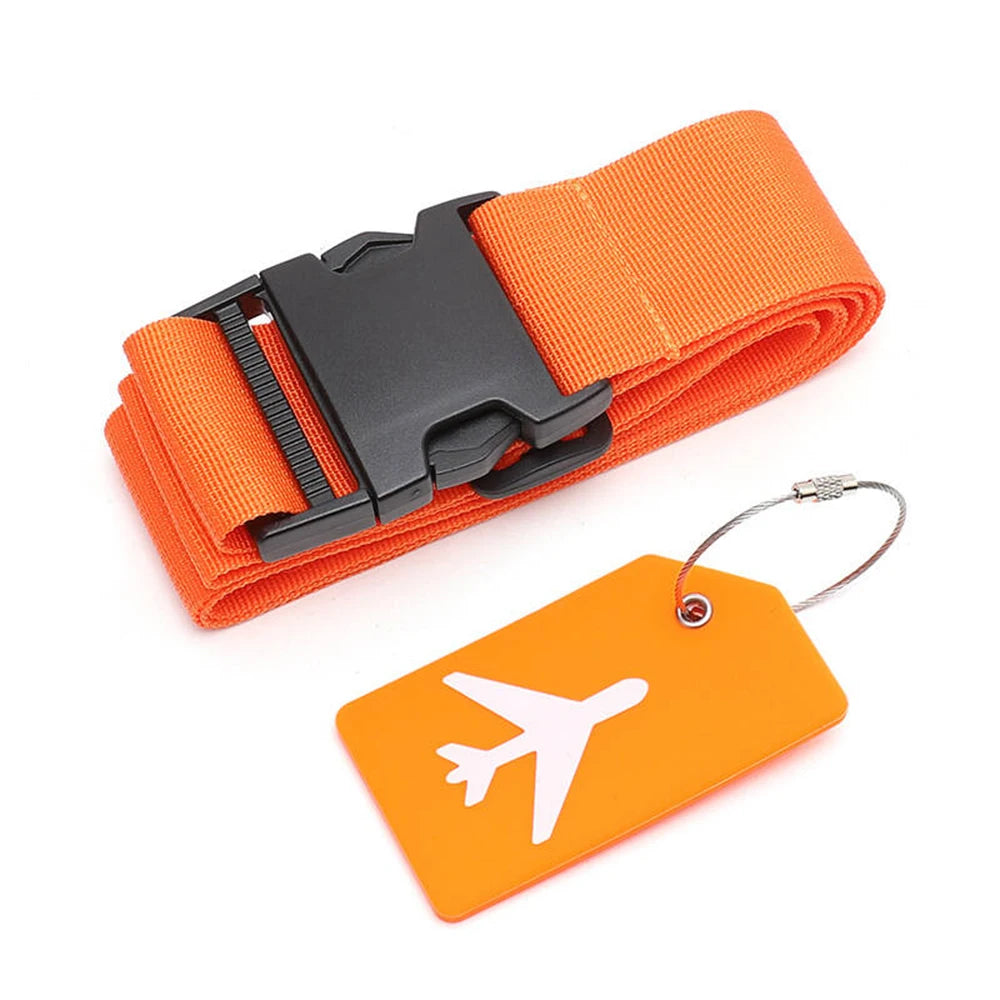 NYXIA Luggage Strap and Tag Set — Durable Travel Security Accessories