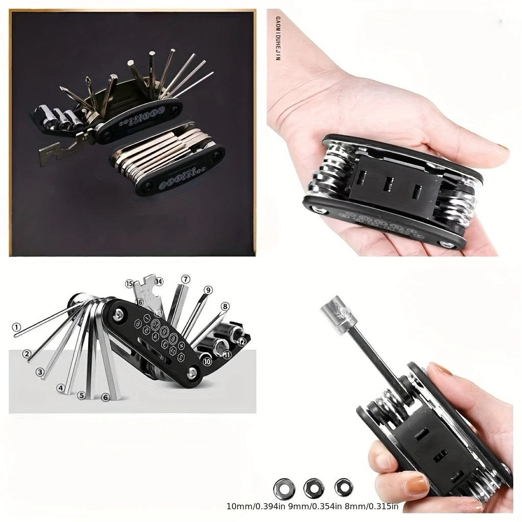 16-in-1 Socket Wrench Set — Durable Stainless Steel Repair Tool