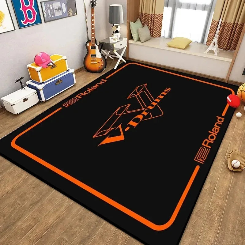 Vintage Kilim Style Drum Rug — Sound Absorbing Musical Floor Mat