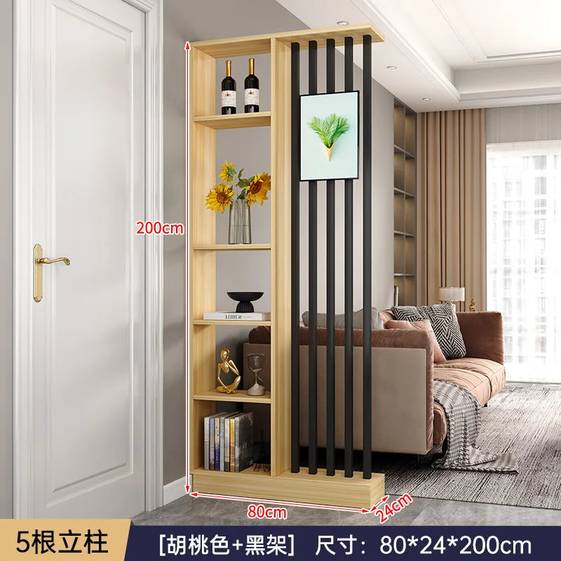 Modern Simple Room Divider — Elegant Wood Entrance Screen & Partition