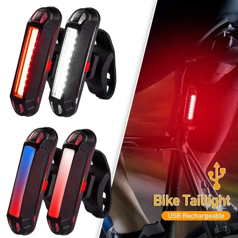 Ultra Bright USB Rechargeable Bike Tail Light — Waterproof LED Safety Lamp