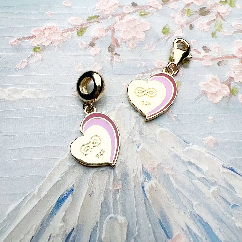 Thaddaeus Best Friend Heart Charm — Gold Plated 925 Sterling Silver Pendant