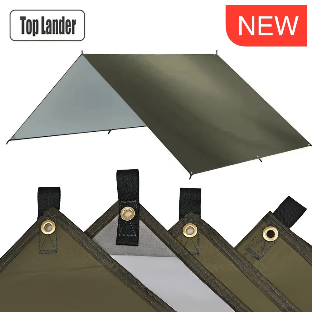 Top Lander Waterproof Camping Tarp — Ultralight Outdoor Sun Shelter