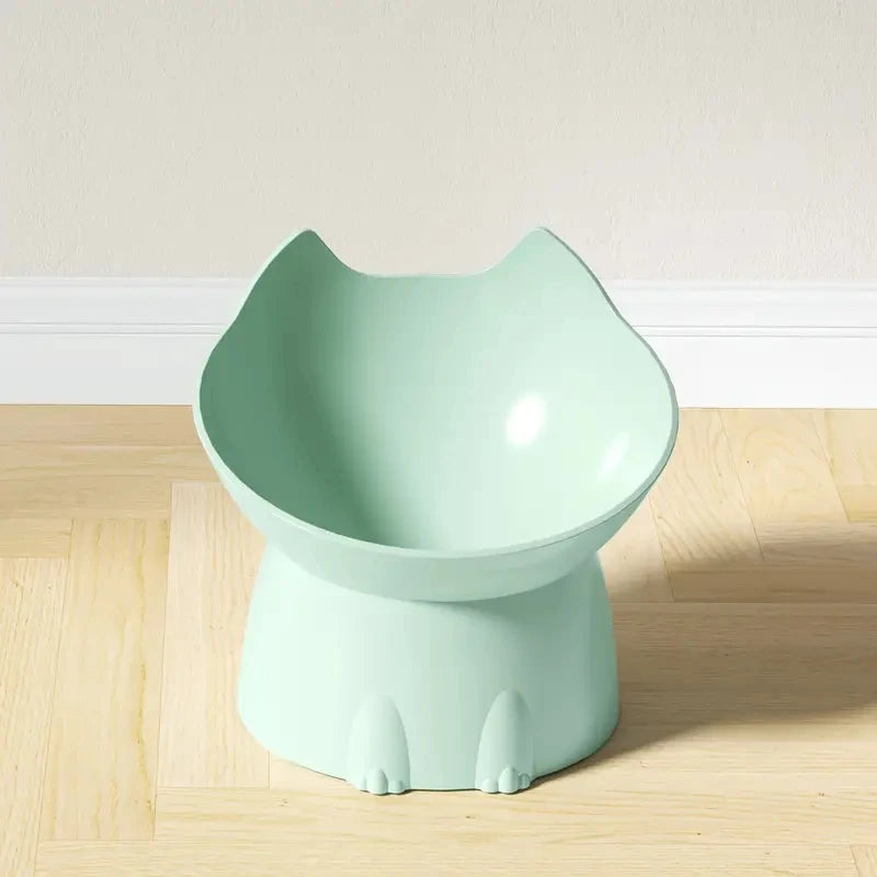 Elevated Cat Feeding Bowl — Anti-Tip Raised Dish for Neck Protection