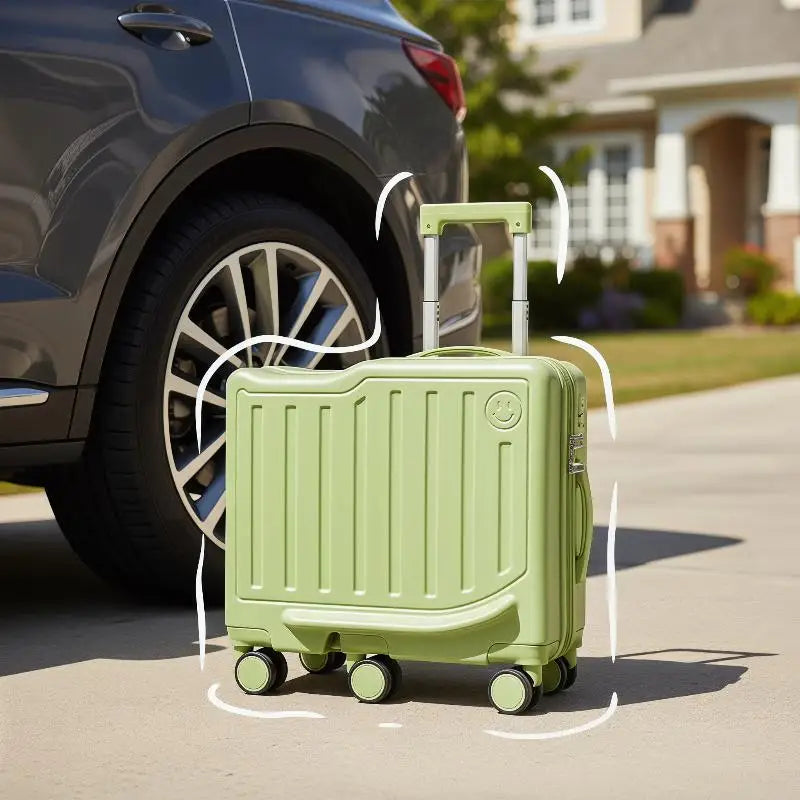 Shmacax Kids Rideable Rolling Suitcase — 20 Inch Carry On with Password Lock