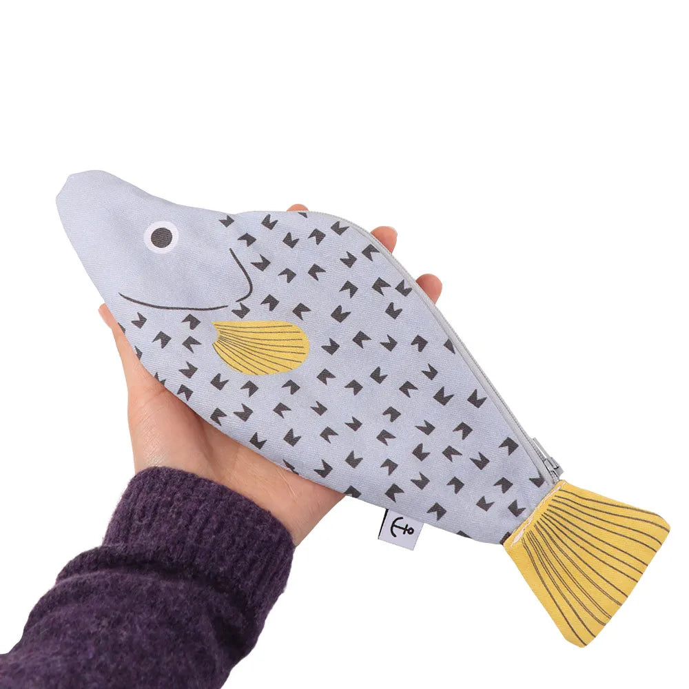 Creative Fish Shaped Pencil Case — Large Capacity Stationery Storage Bag