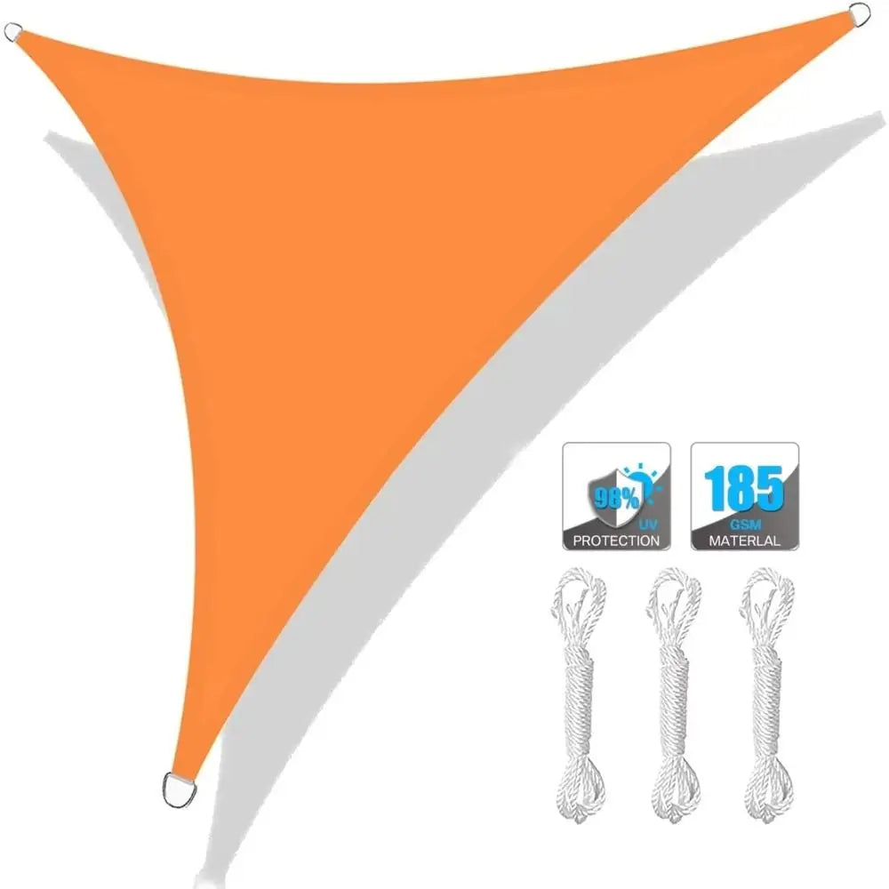 Triangle Shade Sail — UV Blocking Outdoor Canopy with Ropes