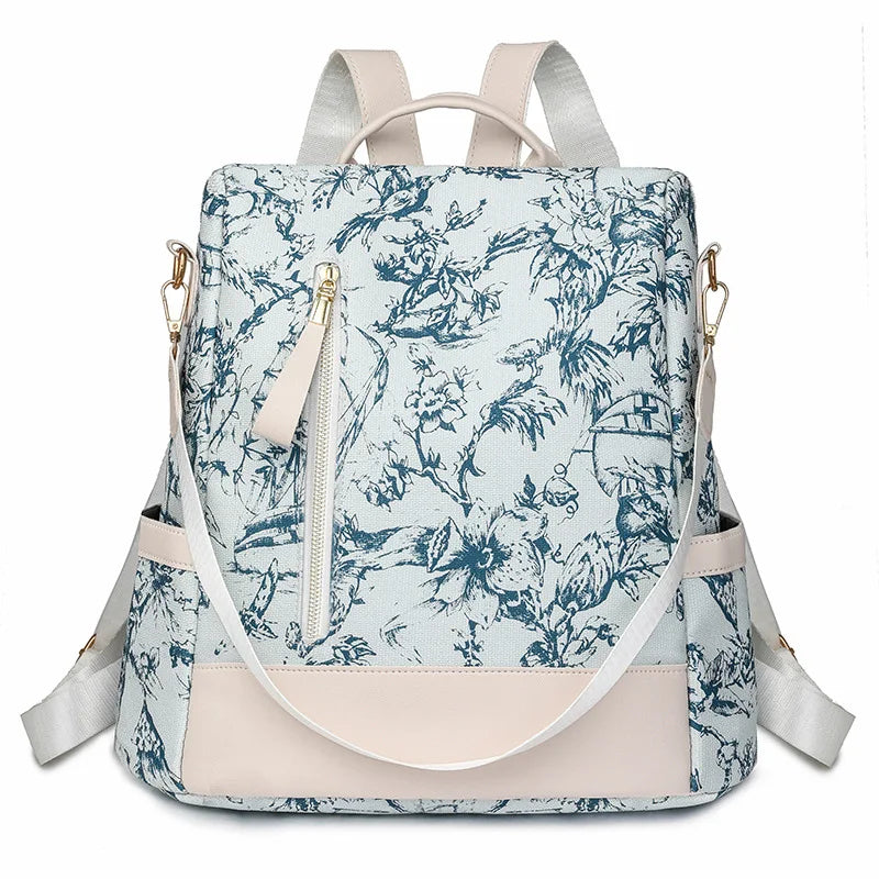 SPRINGOUT Women's Floral Backpack — Trendy Large-Capacity School Bag