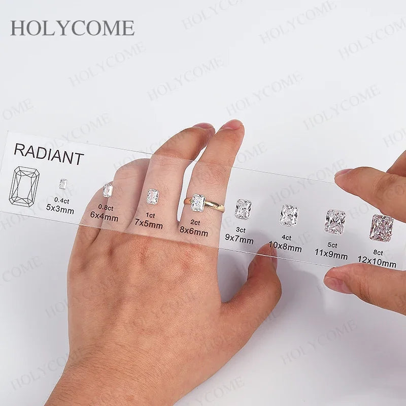 PTX Cubic Zirconia Comparison Chart — Jewelry Size & Shape Reference Kit