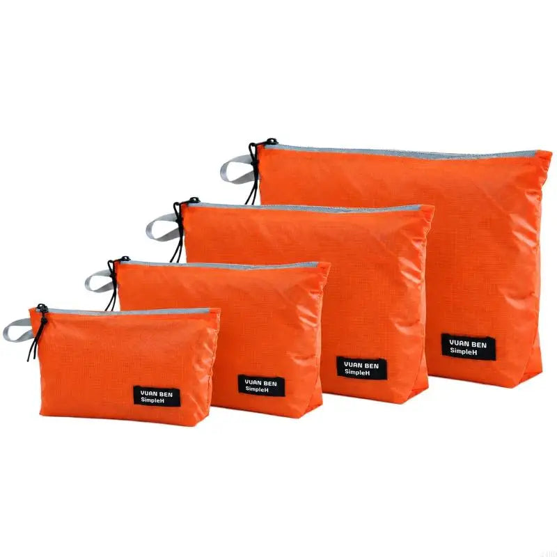 Flexible Travel Packing Bags — 4-Piece Waterproof Nylon Organizer Set