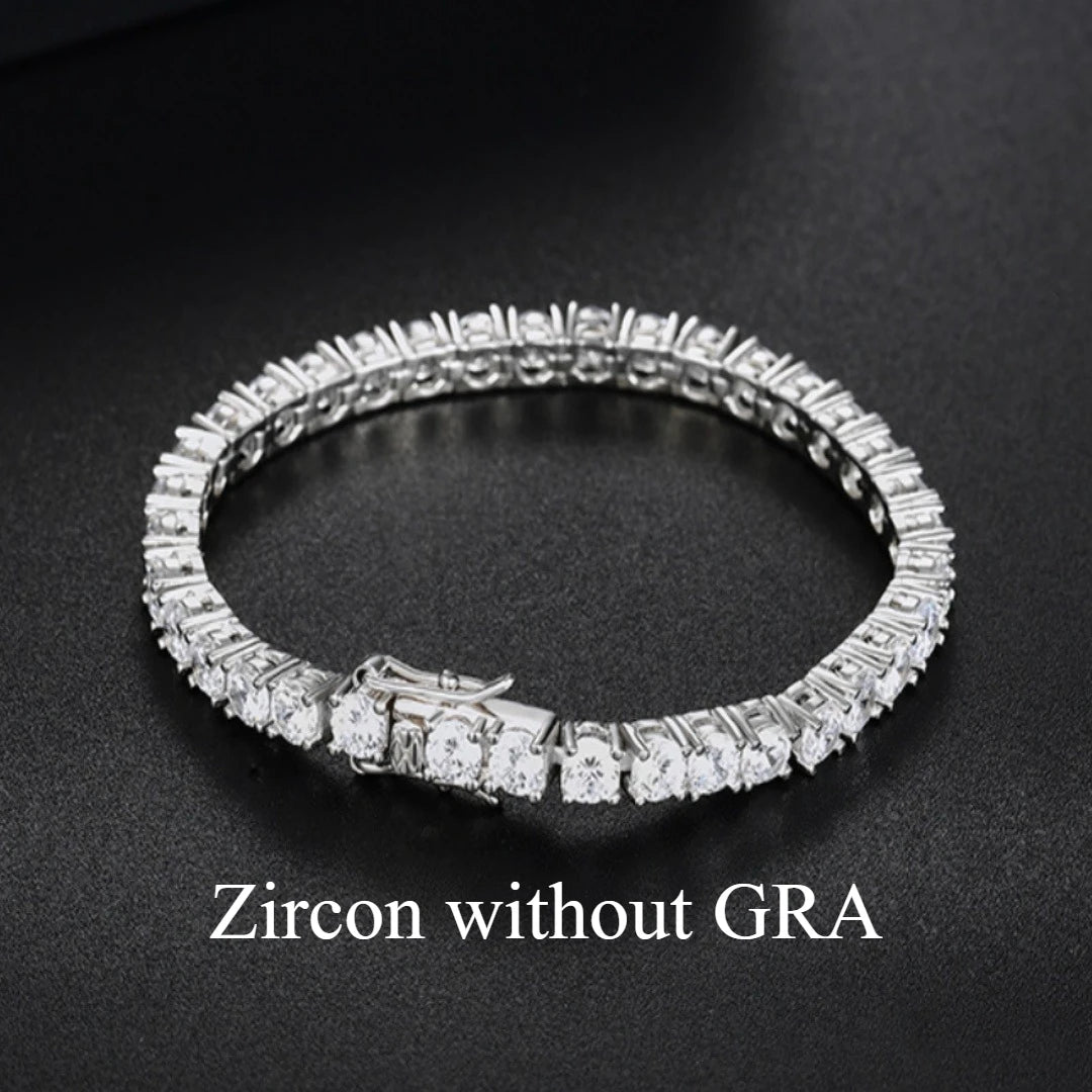 BJXMOSO Moissanite Tennis Bracelet — 925 Sterling Silver Wedding Jewelry