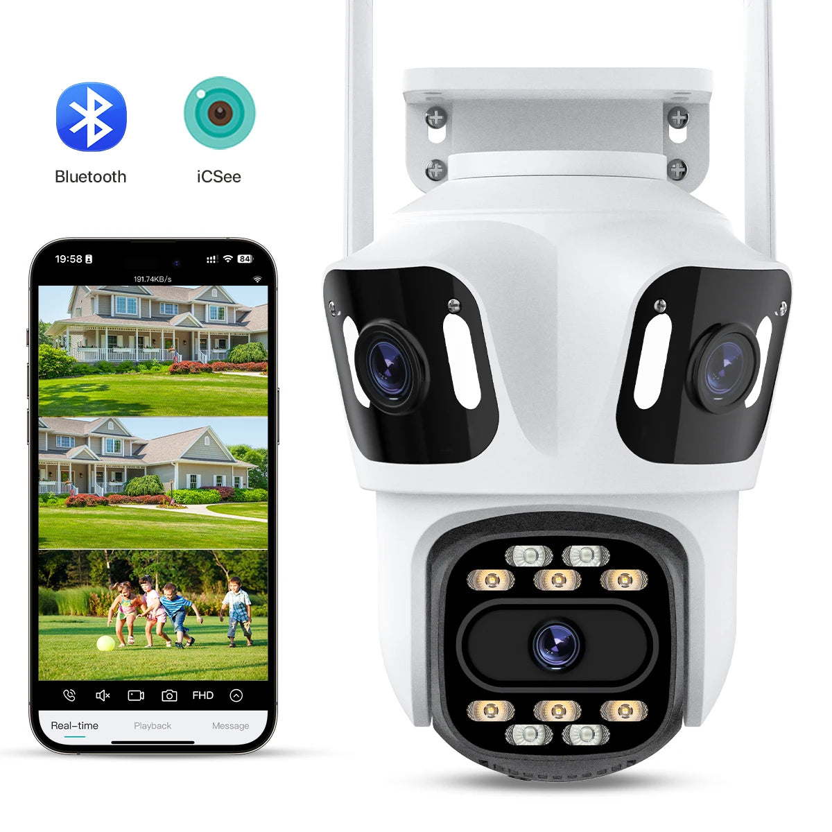 UDECER PTZ IP Security Camera — Outdoor WiFi Surveillance with Auto Tracking