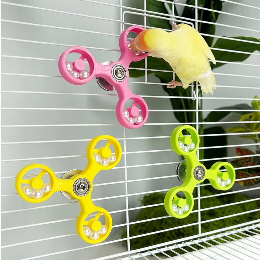 NOCCLILI Interactive Parrot Spinner Toy — Mental Stimulation & Cage Enrichment