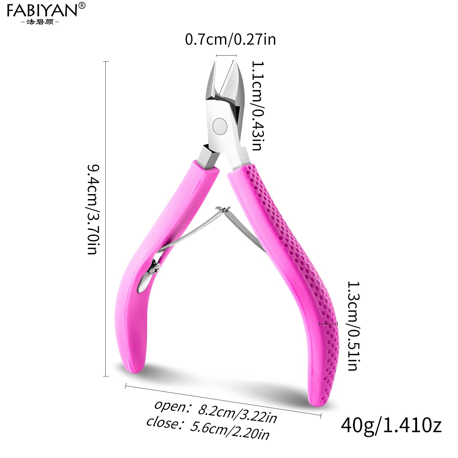 FABIYAN Cuticle Nipper — Professional Stainless Steel Nail Trimmer