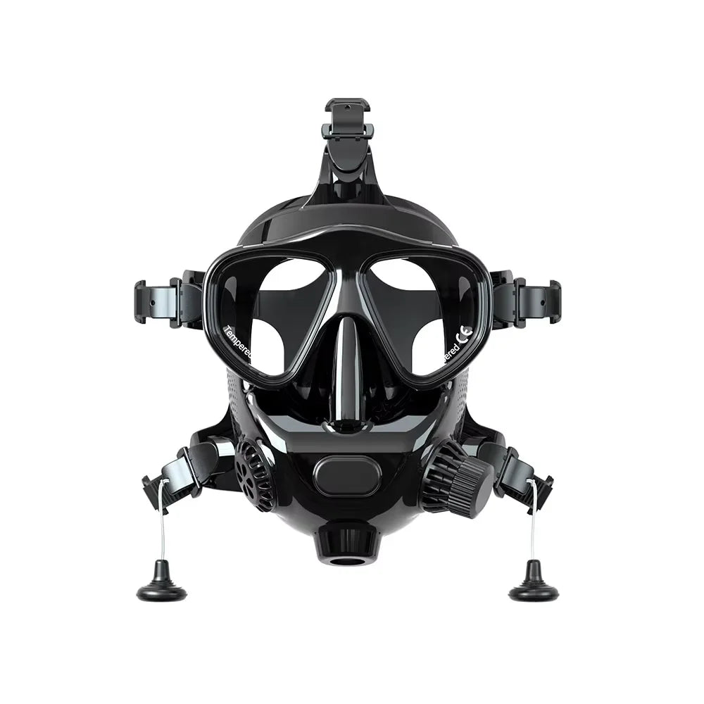 Full Face Snorkeling Mask — Panoramic View with Camera Mount
