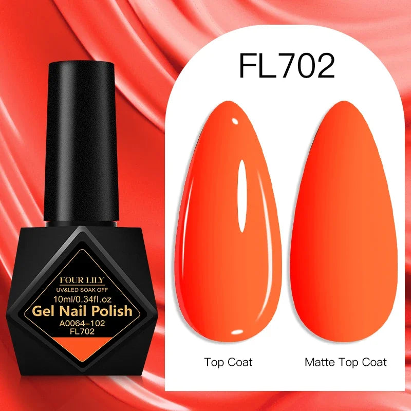Four Lily Gel Nail Polish — Long Lasting Semi-Permanent Manicure Set