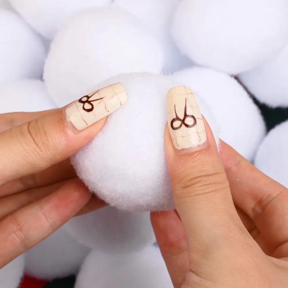 Artificial Snow Balls — Festive Winter Party Decor, 50 Piece Set