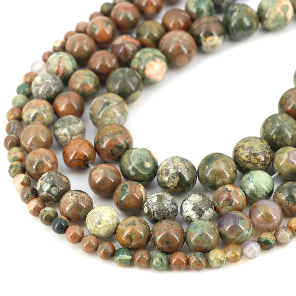 Natural Stone Gemstone Beads — Round Crystal Spacers for Jewelry Making