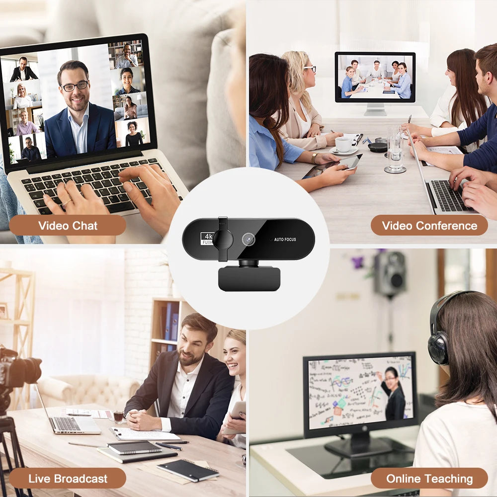 High Definition Mini Webcam — Auto Focus USB Camera with Microphone