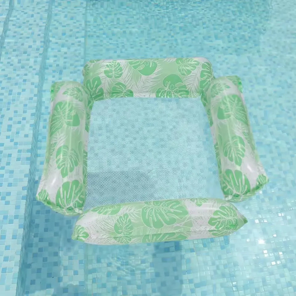 Inflatable Water Hammock Recliner — Floating Pool Lounge Mattress