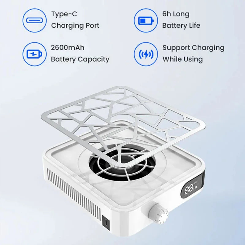 DH Beauty Nail Dust Collector — Rechargeable Professional Vacuum Machine
