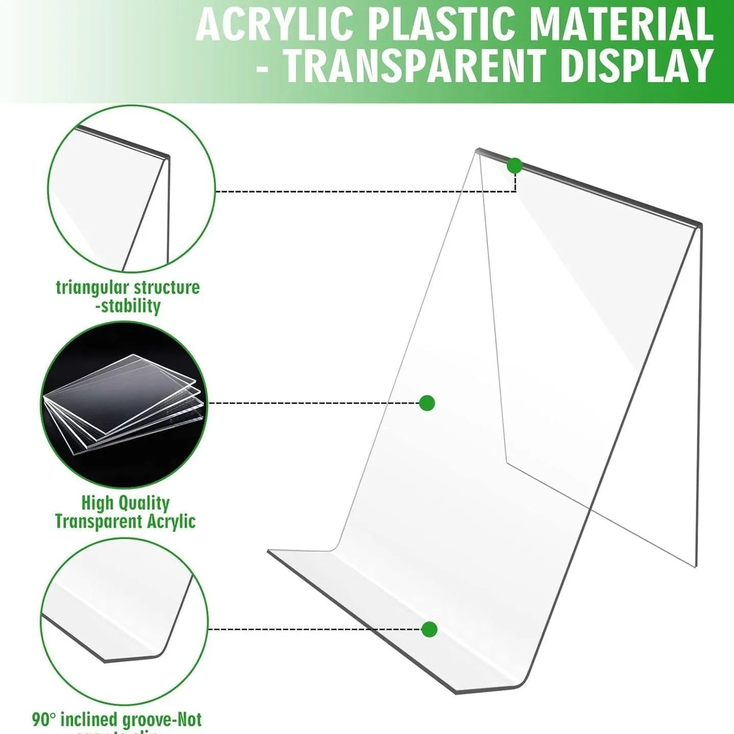 Acrylic Easel Display Stands — Versatile Support for Books, Tablets, and Art