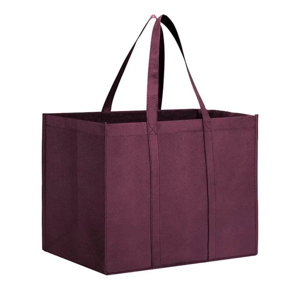Reusable Grocery Shopping Bags — Large Foldable Non-Woven Tote