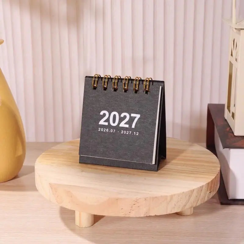 Mini Desktop Calendar — Portable Daily Planner for Office and Home