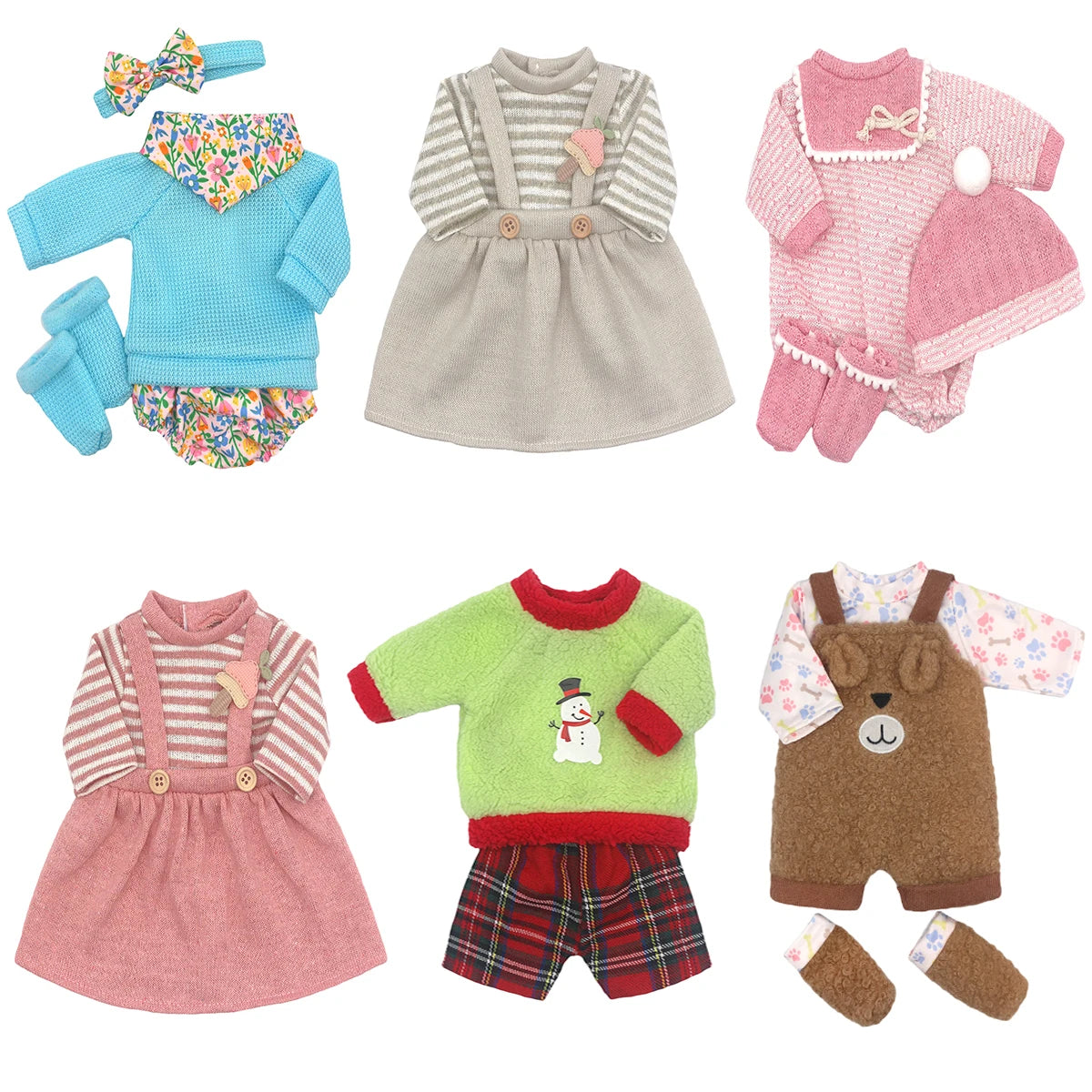 Kanvtoy Doll Clothing Sets — Cute Rompers and Shoes for 13-18 Inch Dolls