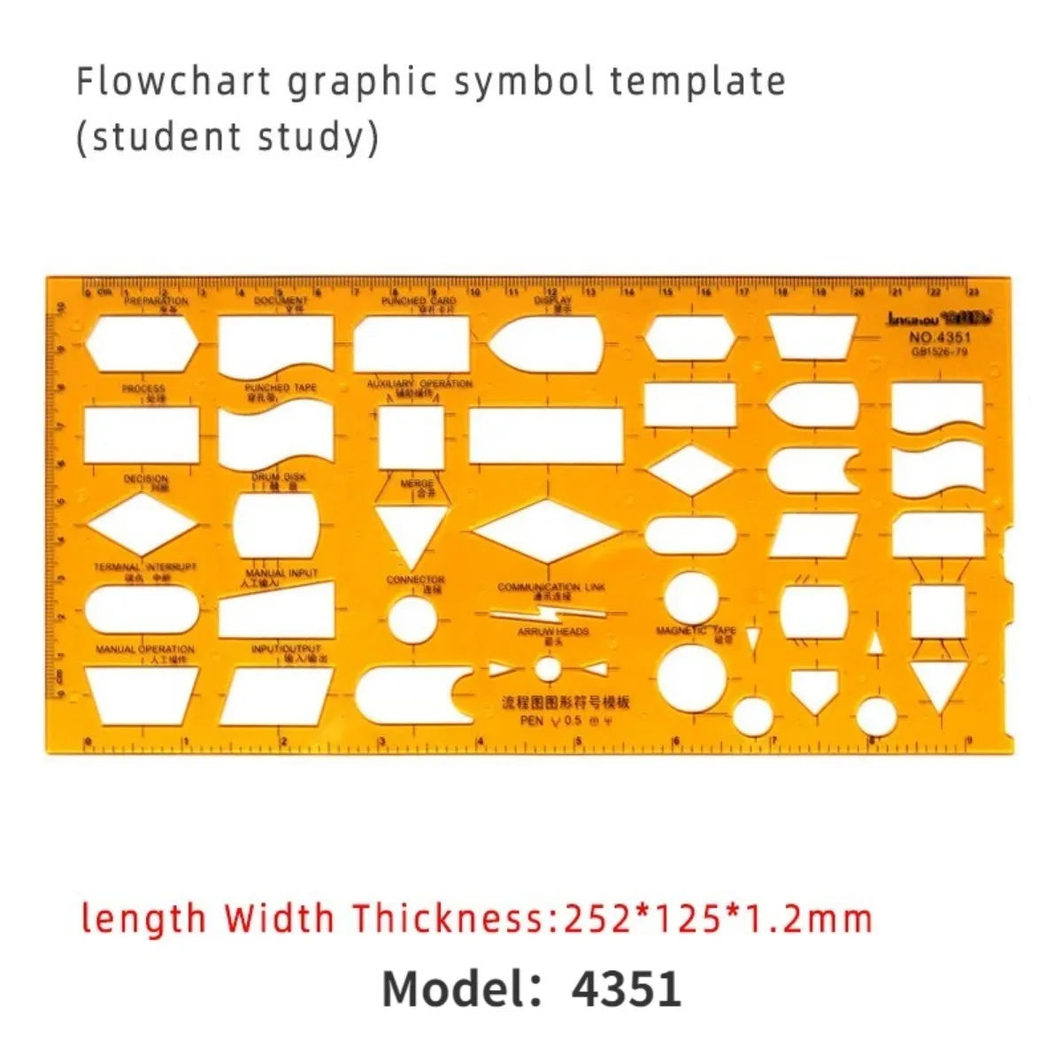 Architectural Drafting Template Set — Round and Oval Shape Rulers