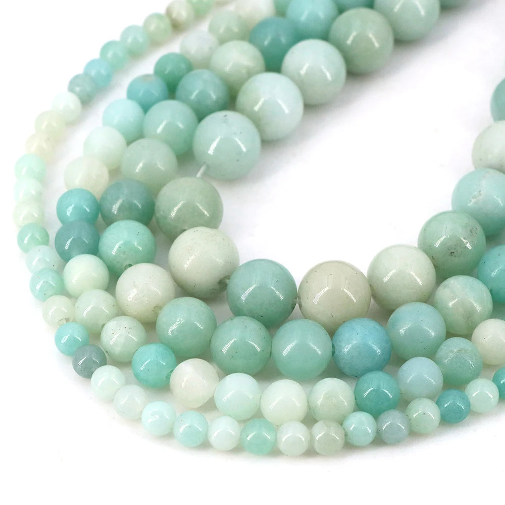 Natural Stone Gemstone Beads — Round Crystal Spacers for Jewelry Making