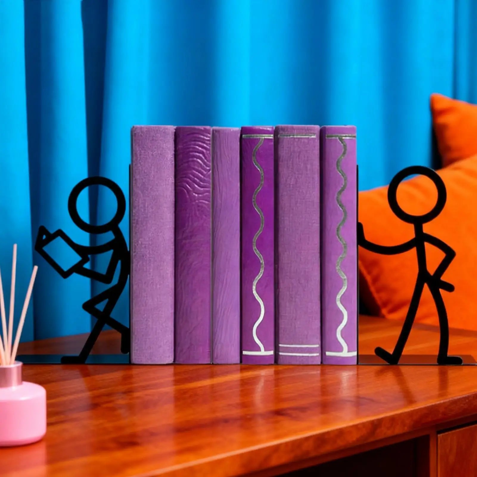 Modern Metal Bookends — Abstract Sculpture Design for Desk Organization
