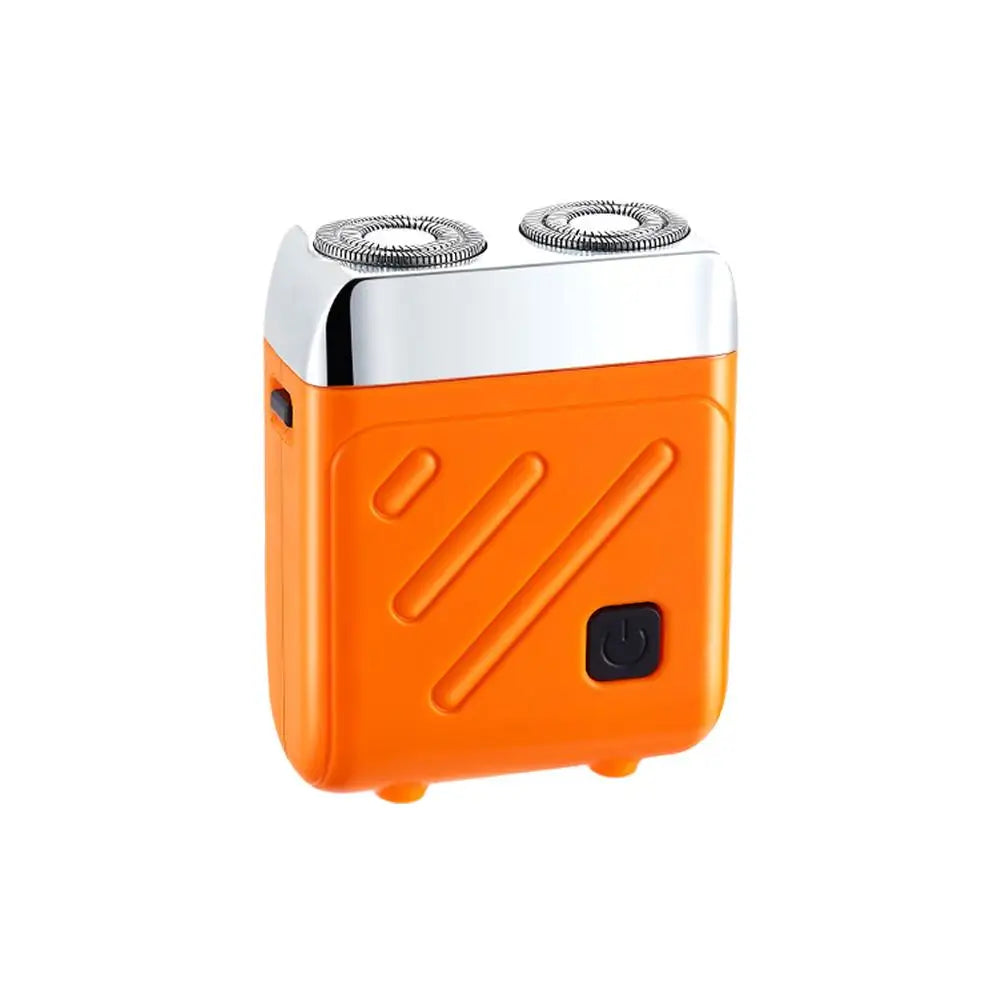 Portable Mini Electric Razor — Dual Ring Rotary Shaver for Men