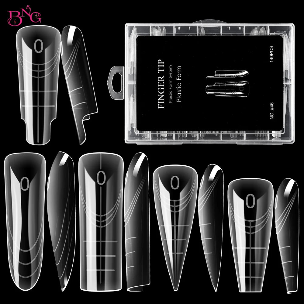 Dual Nail Forms for Poly Gel — Full Cover Manicure Extension Molds