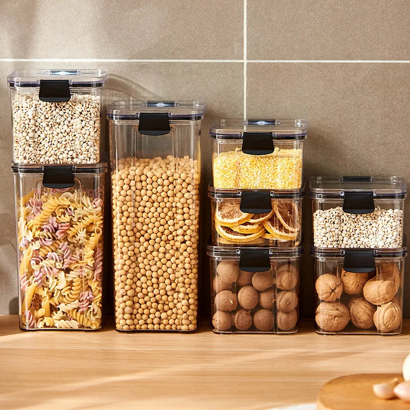 Sealed Kitchen Grain Storage Jars — Moisture-Proof Food Organizers