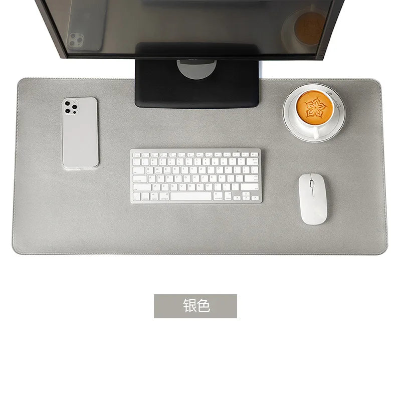 NULOXO PU Leather Desk Mat — Waterproof Office Blotter & Mouse Pad