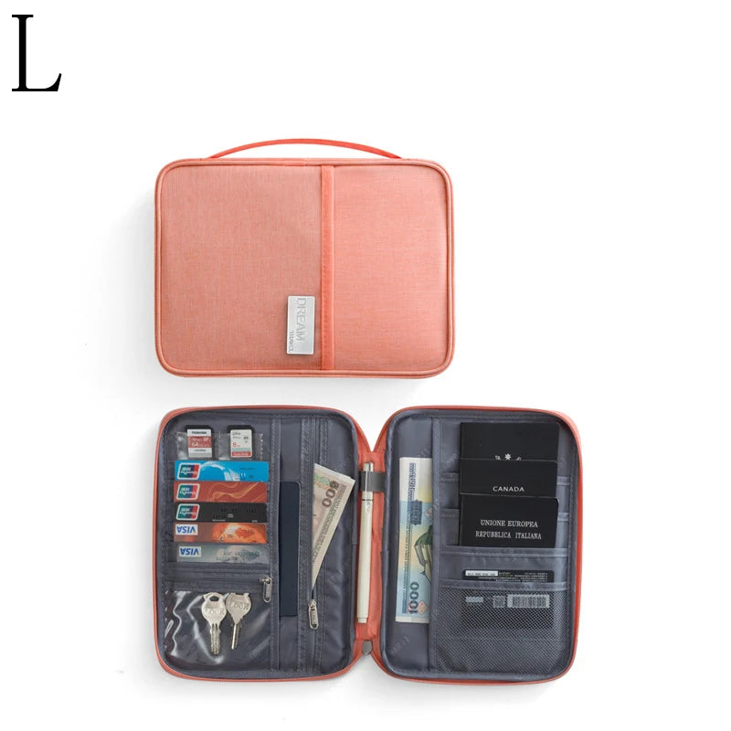 LXHYSJ Travel Wallet — Multi-Pocket Passport Holder & Document Organizer