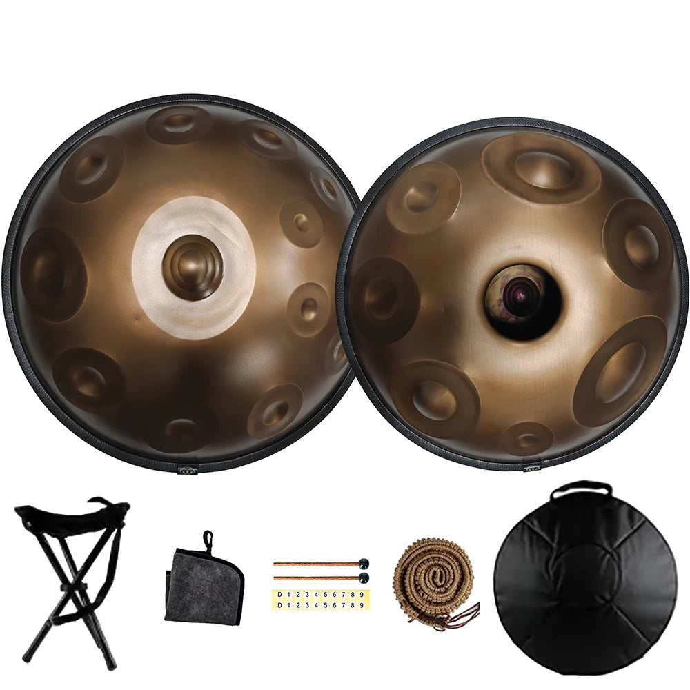 Astra Sound E Amara Handpan Drum — 20 Tone Stainless Steel Percussion