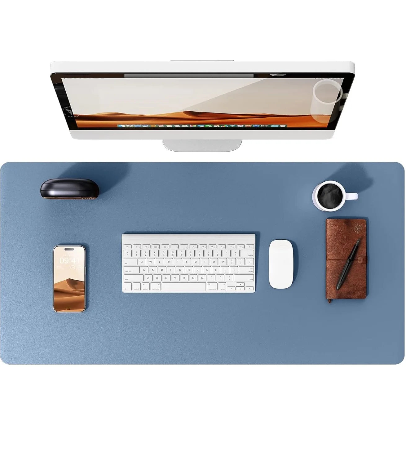 YSAGi Leather Desk Mat — Large Waterproof Mouse Pad & Desk Protector